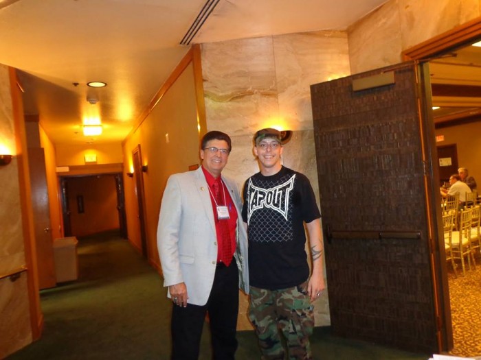 This picture of Mack and Miller went viral on social media after the shooting occurred. 