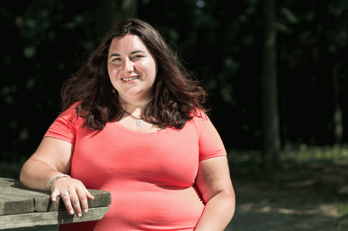 Rebekah Harriman-Stites at Treadwell Park in Newtown, Connecticut on Monday, June 30, 2014. Harriman-Stites’ son attends a school in Newtown that added armed officers after the Sandy Hook shooting. Morgan Spiehs